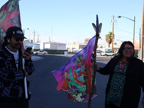 Artists making flags 