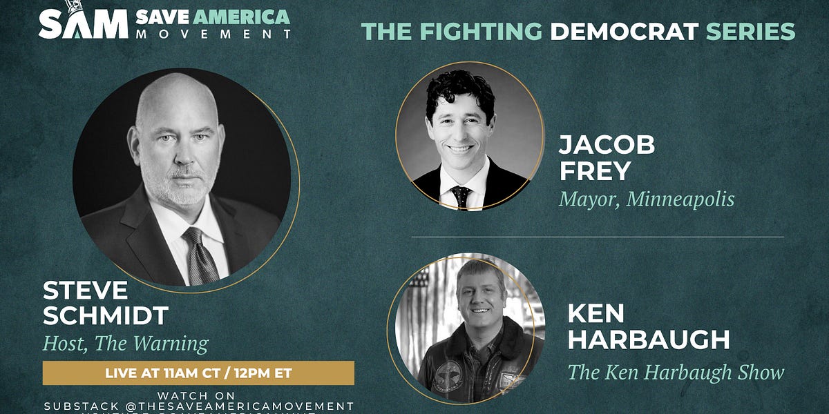 SAM LIVE: Steve Schmidt & Ken Harbaugh speak with Minneapolis Mayor ...