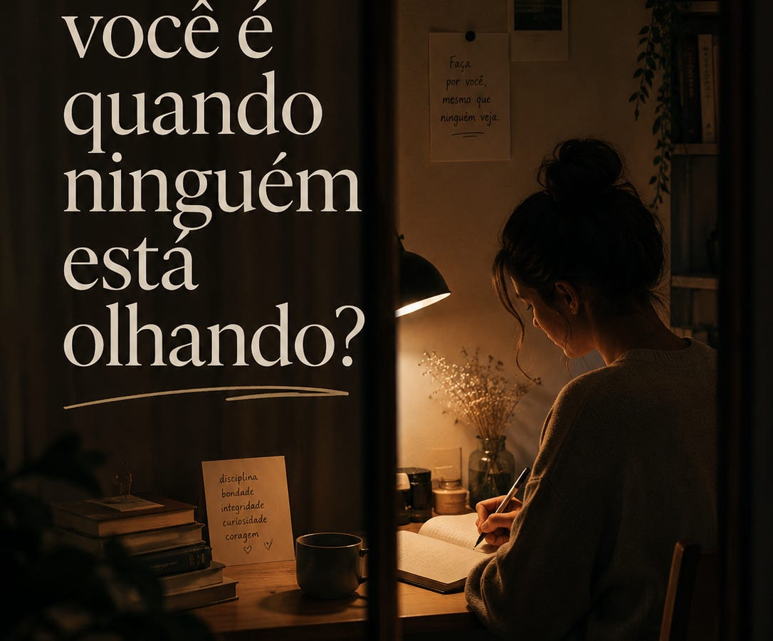 Quem você é quando ninguém está olhando.