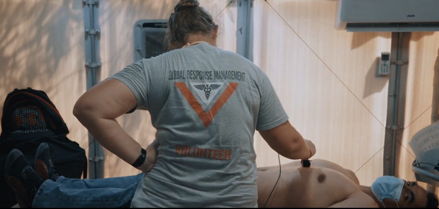 doctor scanning patient