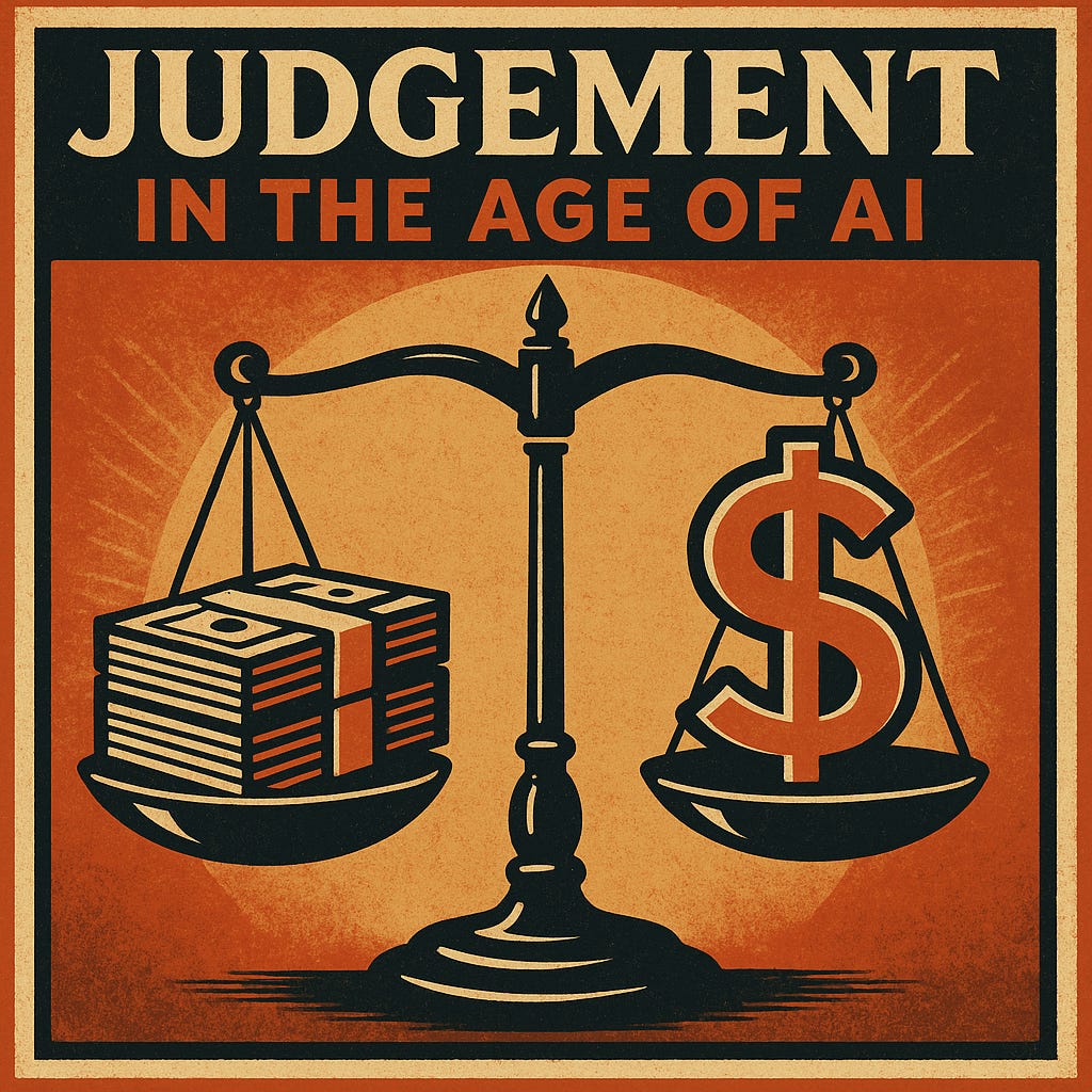 Algorithm Or Judgement Good Judgement is a Million Dollar Skill in the Age of AI, But No One's ...