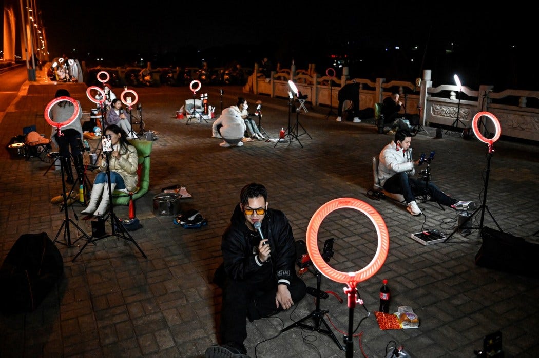 Chinese livestreamers flock outdoors for late-night tips | Hong Kong Free  Press HKFP