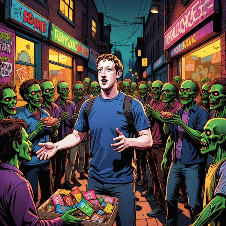 A person standing in a street with a group of zombies

AI-generated content may be incorrect.
