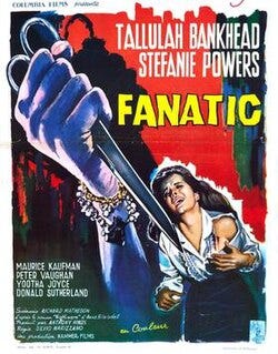 The poster for the 1965 psychological horror film, Fanatic