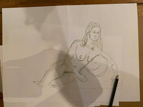 life model in cardiff life art drawing