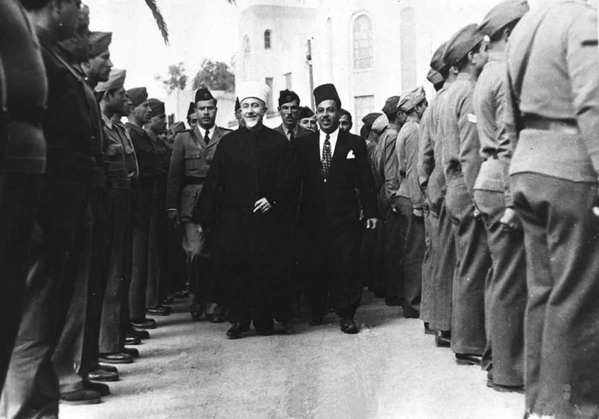 Amin al-Husseini visiting a village in Galilee, 23 April 1947