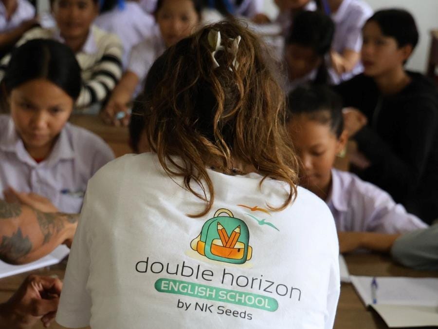 Volunteer English teaching on Don Deng Island, 4000 Islands, Laos