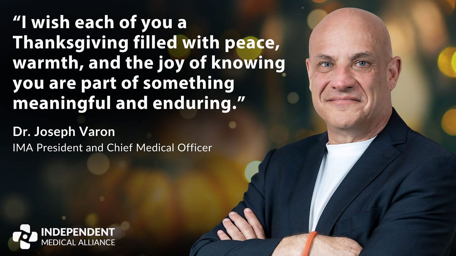 Dr. Joseph Varon Thanksgiving