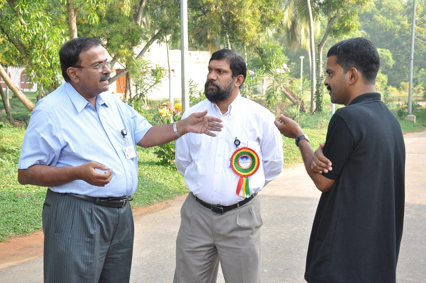 Joseph with schoolchildren during an IIST@Schools visit — the institute's outreach programme in classrooms across Kerala. Joseph with schoolchildren during an IIST@Schools visit — the institute's outreach programme in classrooms across Kerala.