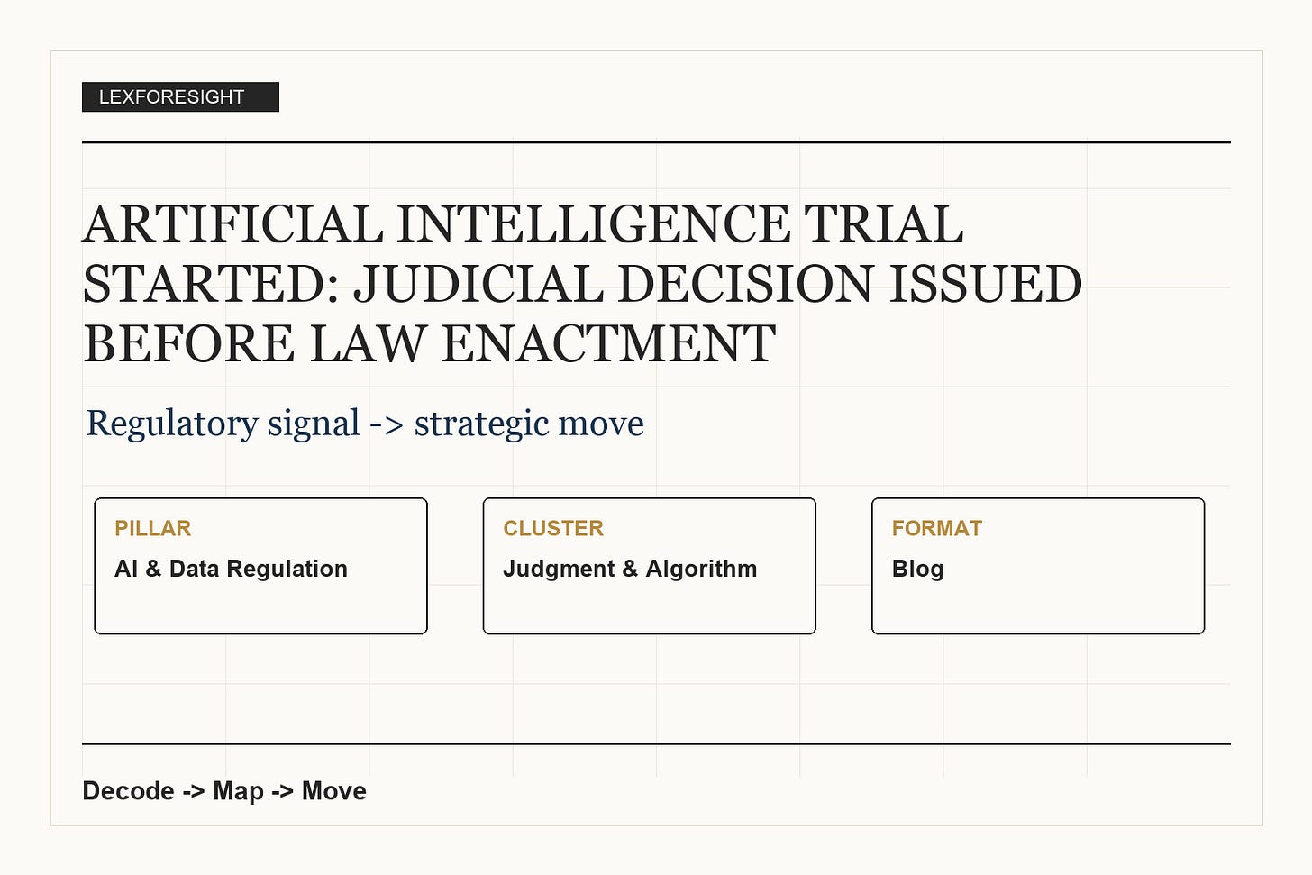 Artificial Intelligence Trial Started: Judicial Decision Issued Before Law Enactment infographic Artificial Intelligence Trial Started: Judicial Decision Issued Before Law Enactment infographic