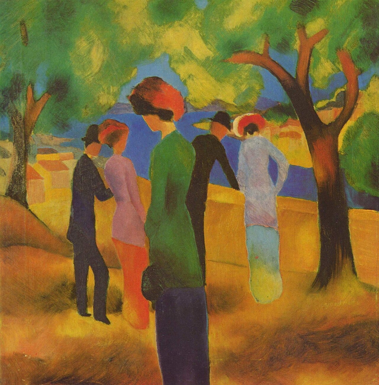 August Macke, Lady in a Green Jacket, 1913 August Macke, Lady in a Green Jacket, 1913
