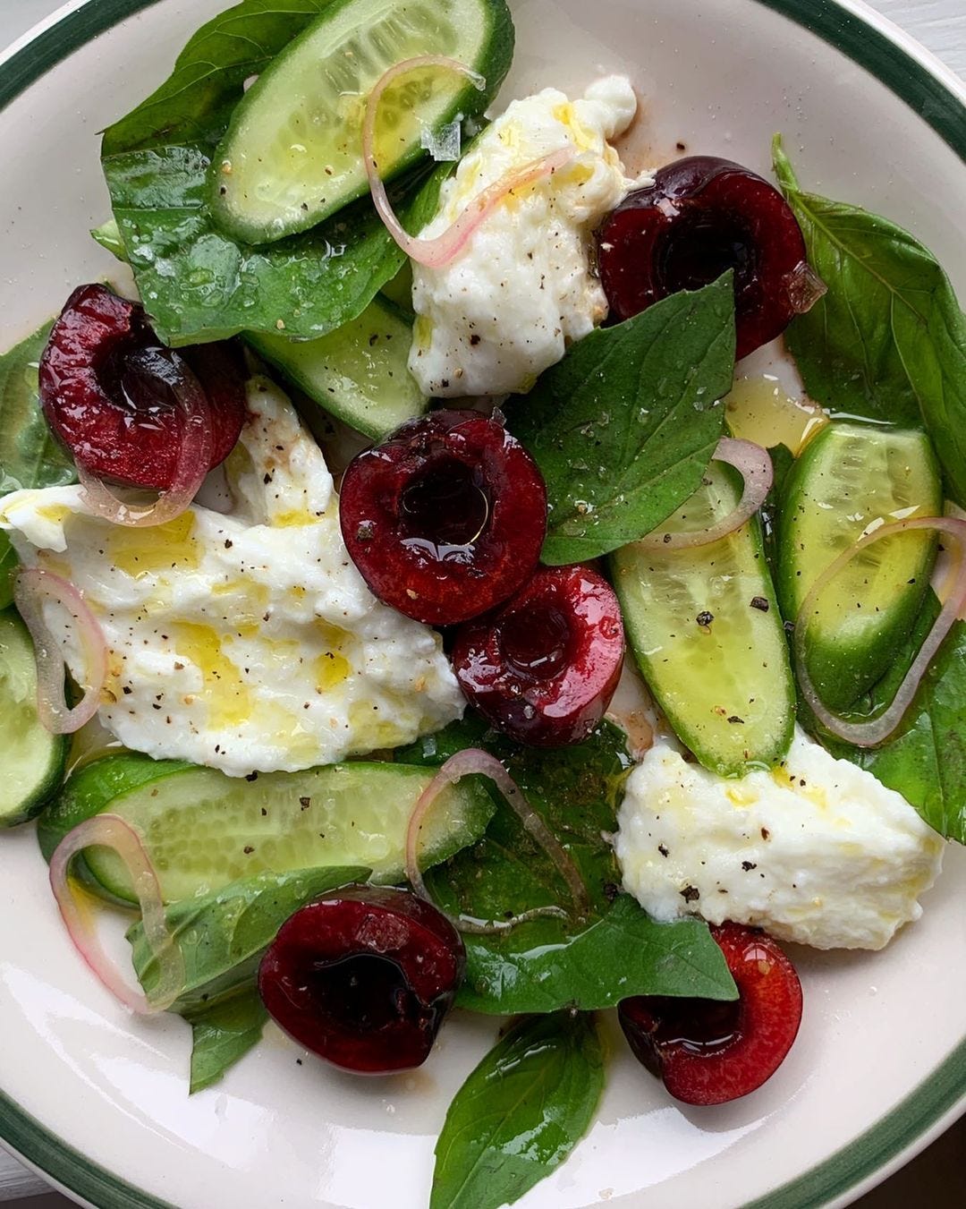 cherry cucumber salad 🥒
