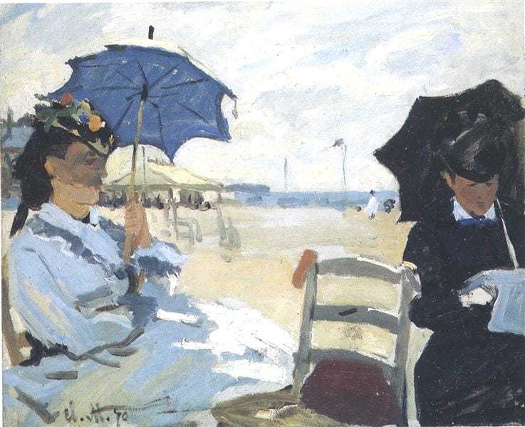 The Beach at Trouville, 1870 - Claude Monet - WikiArt.org The Beach at Trouville, 1870 - Claude Monet - WikiArt.org