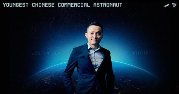 Justin Sun to Become Youngest Chinese Commercial Astronaut with Blue Origin’s New Shepard Justin Sun to Become Youngest Chinese Commercial Astronaut with Blue Origin’s New Shepard