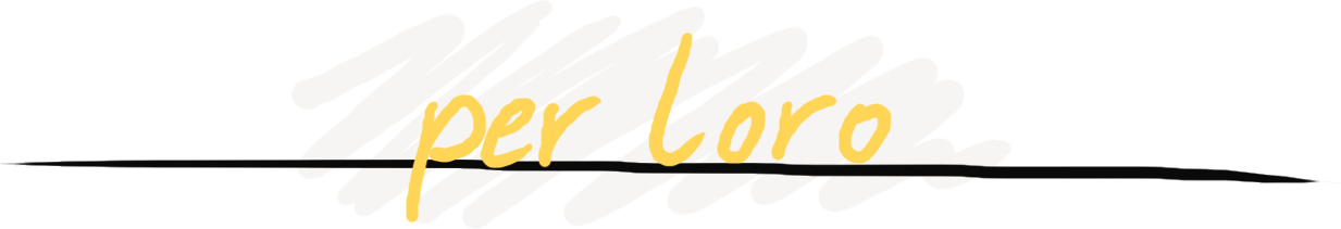 Linea di decoro con la scritta "Per loro"