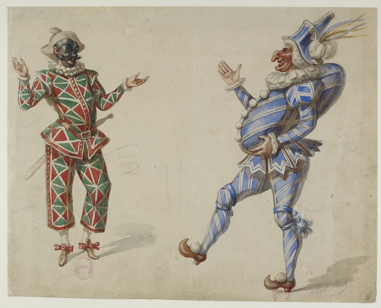 [Arlequin et Polichinelle];