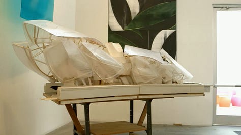 Frank Gehry architectural models for the Poetry in America Substack Along These Lines