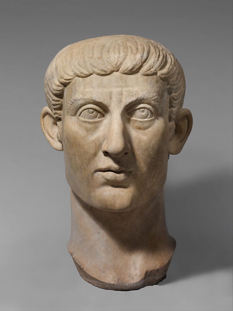 Marble portrait head of the Emperor Constantine I Marble portrait head of the Emperor Constantine I