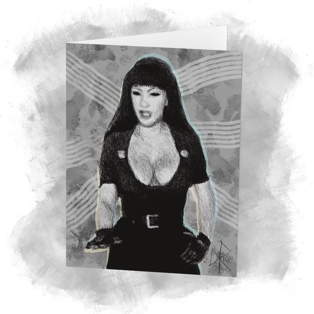 Photo: Russ Meyer. 1965. -public domain. Sketch art by Don Rice. Photo: Russ Meyer. 1965. -public domain. Sketch art by Don Rice.