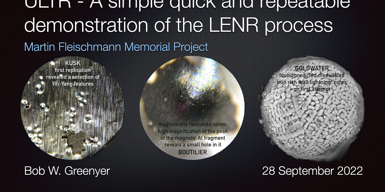 ULTR - A simple quick and repeatable demonstration of the LENR process