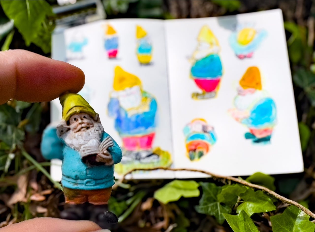 tiny gnome statue