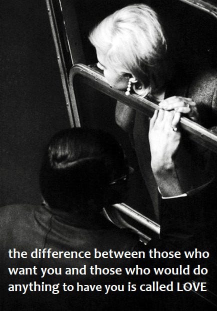 The Difference Between Those Who Want You And Those Who Would Do Anything To Have You Is Called Love