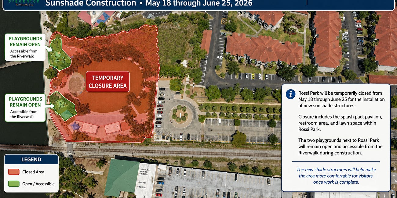 Rossi Park to Temporarily Close for Shade Structure Installation