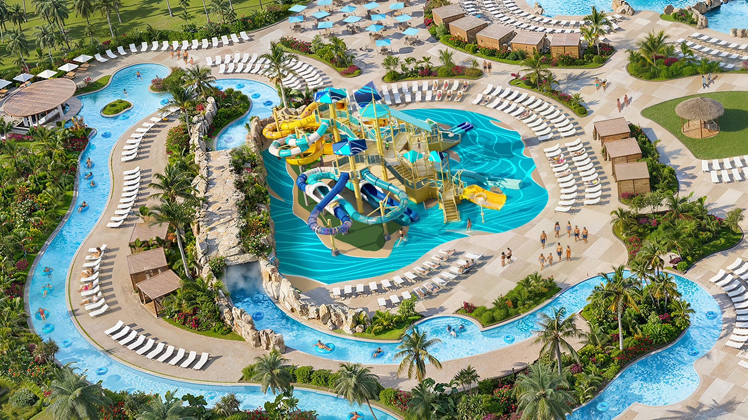Rendering of Great Tides Waterpark splash zone coming to NCL Bahamas Rendering of Great Tides Waterpark splash zone coming to NCL Bahamas