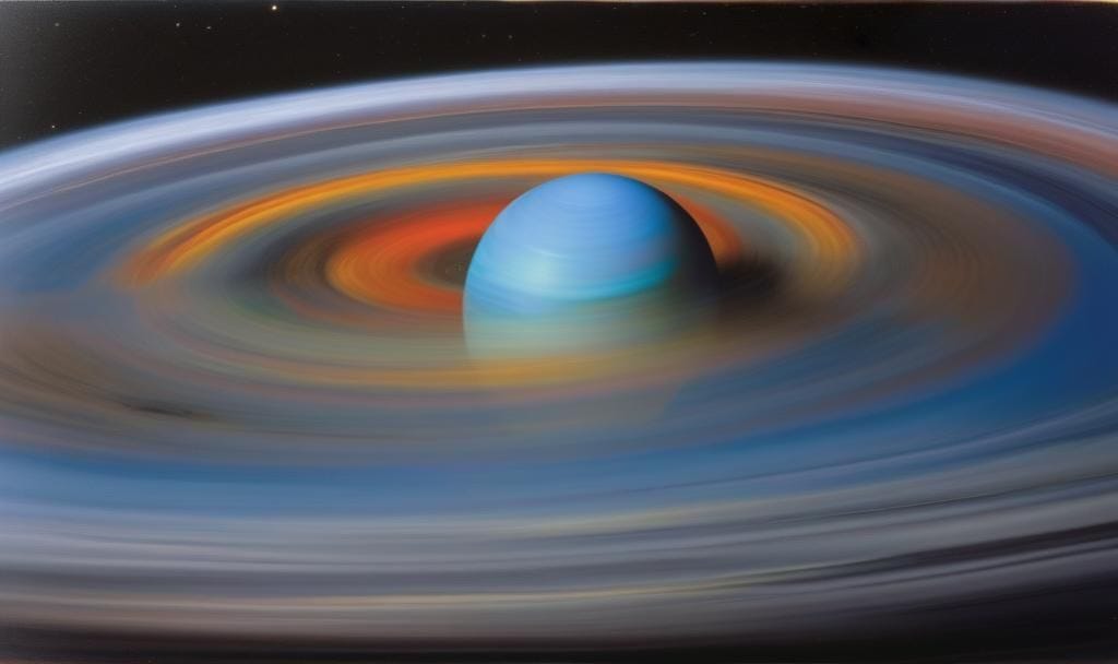 AI-generated image depicting the planet Neptune.