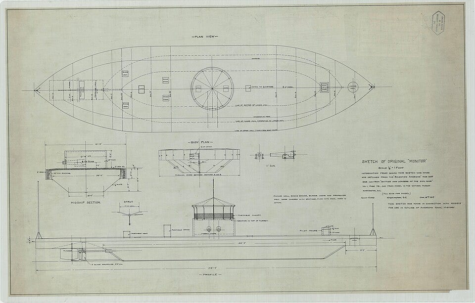 File:Sketch of Original Monitor - NARA - 17370270.jpg