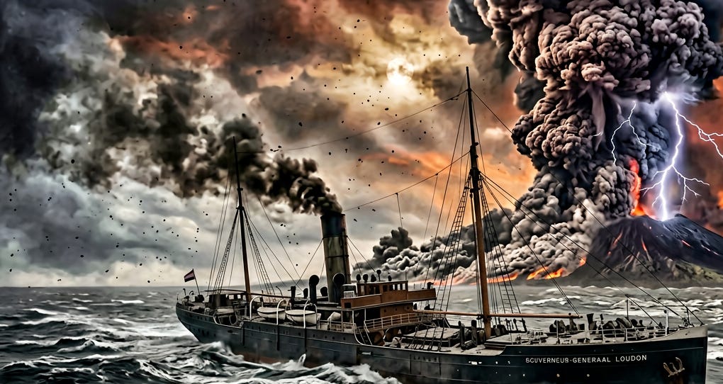 A Day the Sea Turned to Stone at Krakatoa, 1883