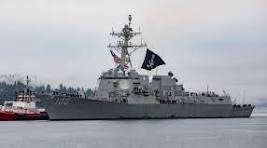 A military ship in the water

AI-generated content may be incorrect.