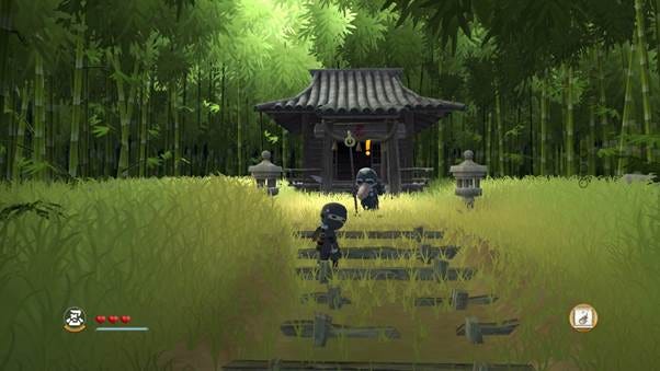 A video game screen with a building and trees

AI-generated content may be incorrect.