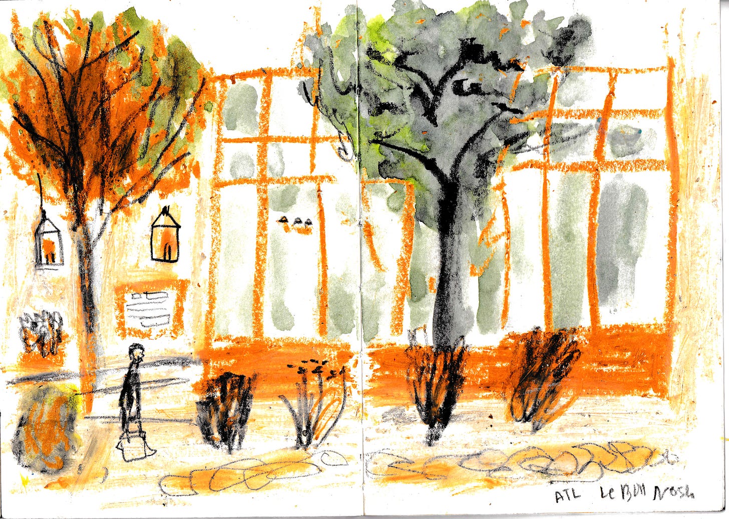 midtown atlanta sketchbook drawing by Beth Spencer midtown atlanta sketchbook drawing by Beth Spencer
