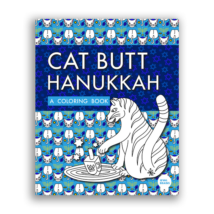 Cat Butt Christmas and Cat Butt Hanukkah Coloring Books