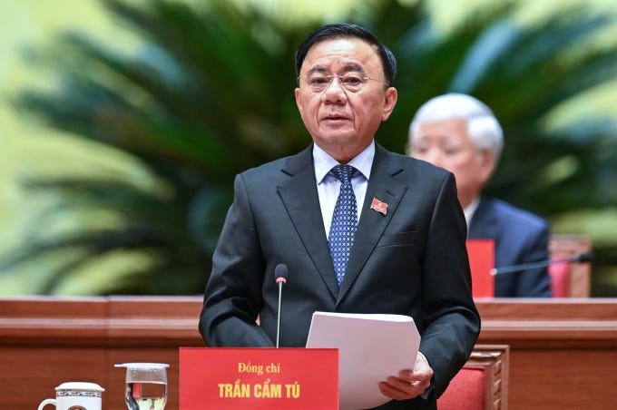 Thường trực Ban Bí thư Trần Cẩm Tú. Ảnh: Giang Huy Thường trực Ban Bí thư Trần Cẩm Tú. Ảnh: Giang Huy