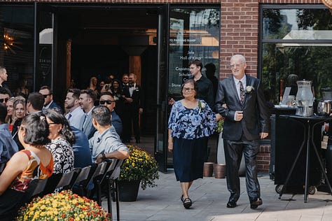 Collection of photos and faces from wedding