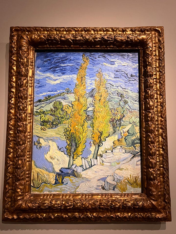 Van Gogh's Cypresses Photos of Paintings