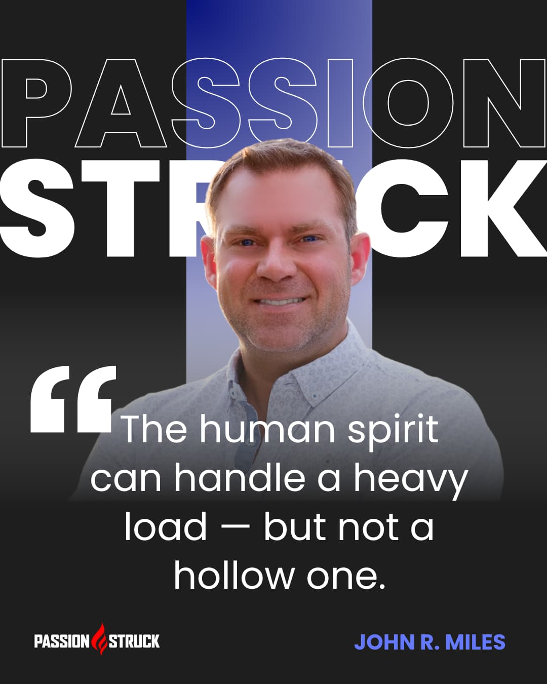 John Miles saying the body can handle a heavy load but not a hollow one