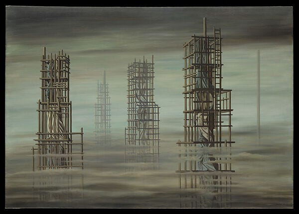 Tomorrow is Never, Kay Sage (American, Albany, New York 1898–1963 Woodbury, Connecticut), Oil on canvas Tomorrow is Never, Kay Sage (American, Albany, New York 1898–1963 Woodbury, Connecticut), Oil on canvas