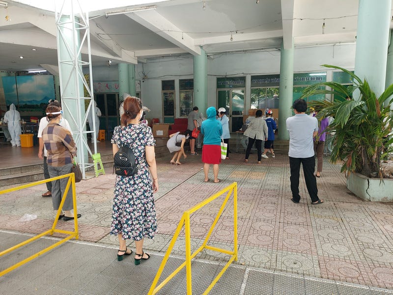 Covid testing site in Ho Chi Minh City