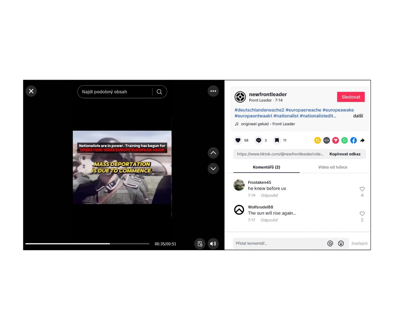 Sreenshot z 19 srpna 2025