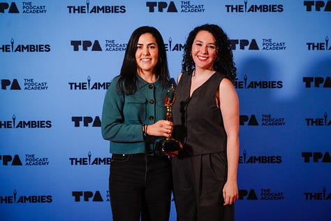 photo credit: Rachel Heimerman on behalf of The Podcast Academy/The Ambies