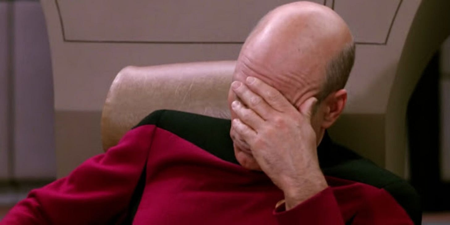 Why Picard's Facepalm Became Star Trek: TNG's Most Popular Meme