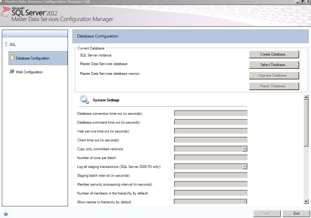1 SQL Server 2012 Master Data Services MDS create database SQL Server 2012 Master Data Services MDS create database