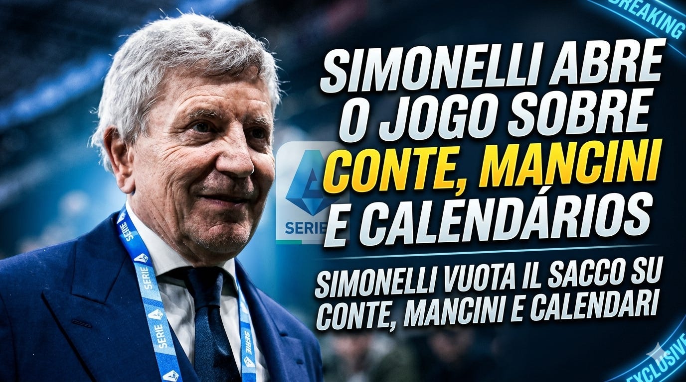 Simonelli abre o jogo sobre Conte, Mancini e calendários / Simonelli vuota il sacco su Conte, Mancini e calendari