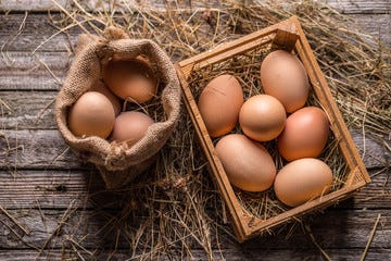 Fresh brown eggs