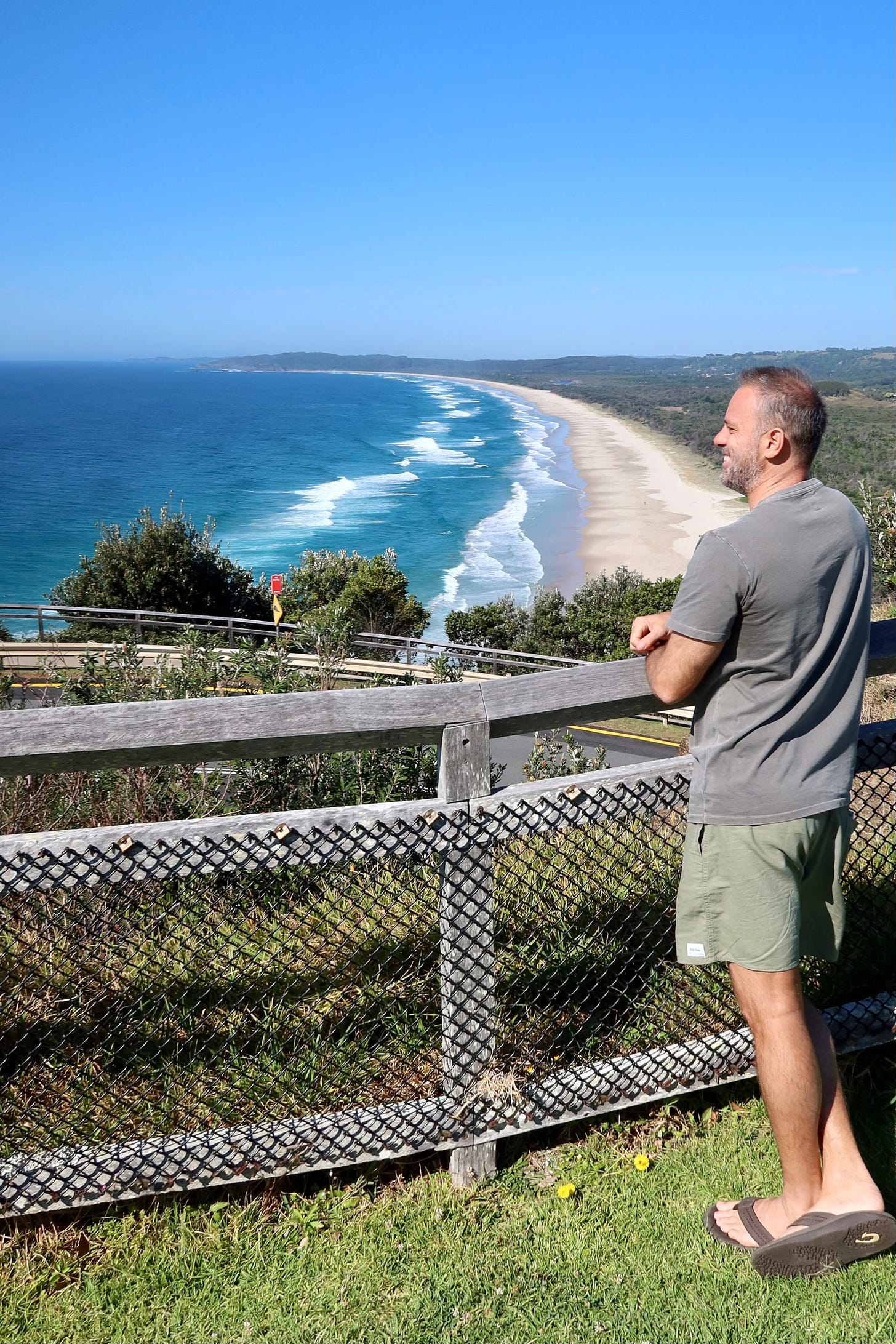 Picture of Nat Sharratt enjoying the view in Byron Bay, Australia