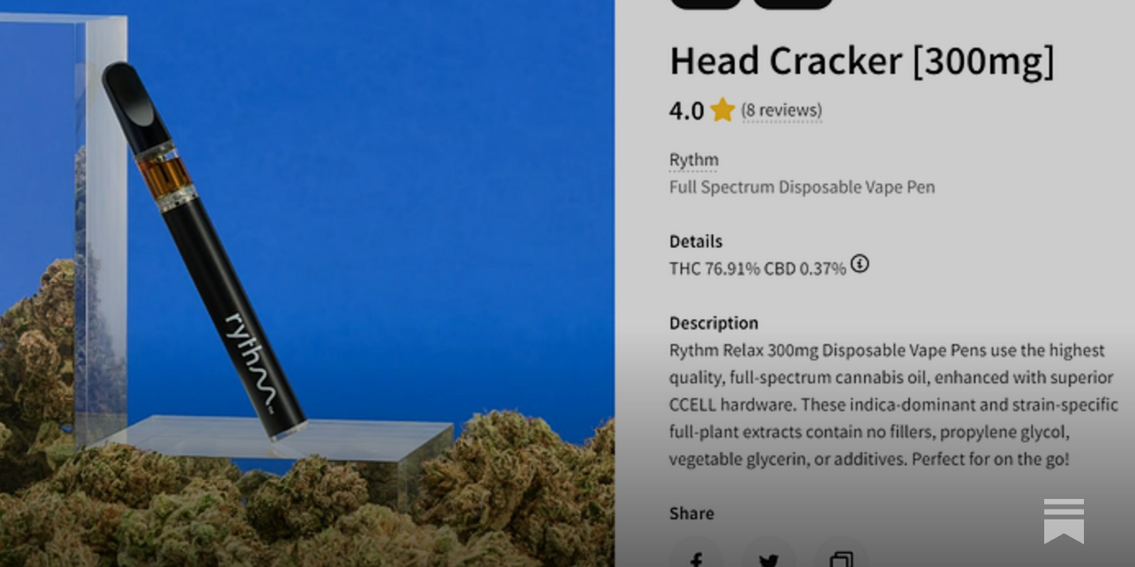 Head Cracker vape by RYTHM is beast - Highly Reviews