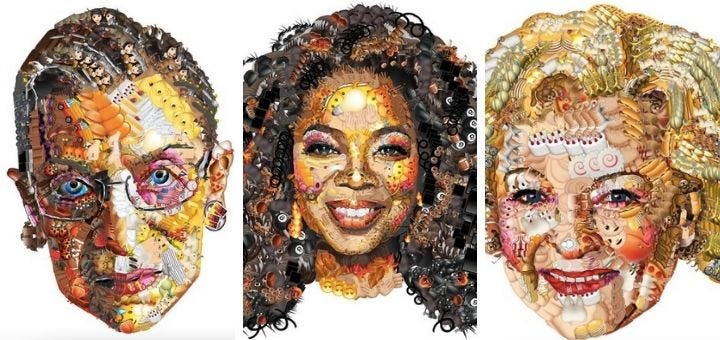 RBG, Oprah, and Betty White art RBG, Oprah, and Betty White art
